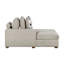 Mobilier de salon en taupe capitonné 3 pièces avec méridienne de rangement et repose-pieds Taupe