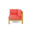 Banc de coin gauche, rouge - bois et coussins d'eau pour un banc de porche charmant avec un attrayant
