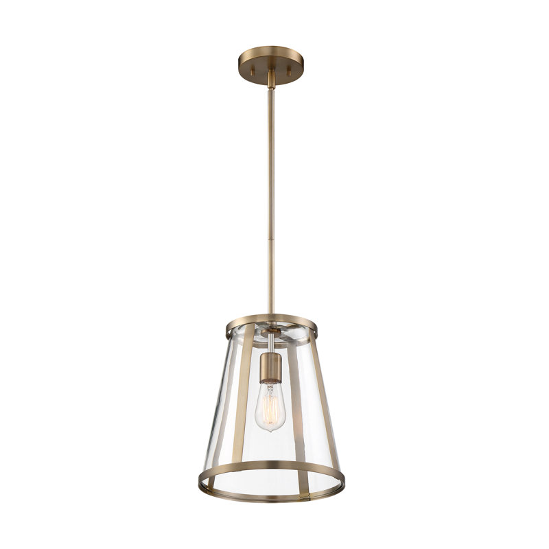 Cular 1 - Light Single Pendant, Burnished Brass