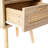 15.75" Rattan End Table With  Drawer And Solid Wood Legs, Modern Nightstand, Side Table For Living Room, Bedroom,Natural