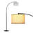 71'' Powder Coated Arched Floor Lamp with Outlet