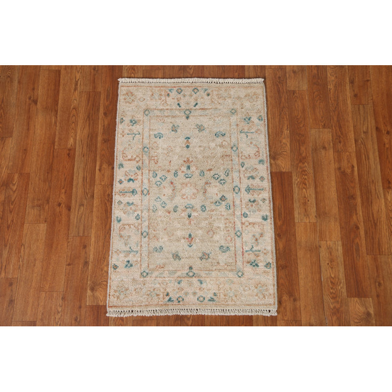 Tapis turc Oushak noué à la main 2 x 3