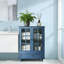 Armoire de rangement pour salle de bain avec portes doubles en verre et tiroir inférieur spacieux Mordern-1503369569