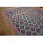 Tapis Dhurrie antique en coton à motif géométrique