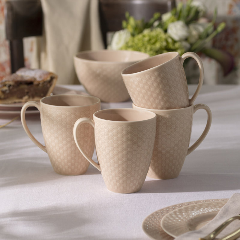 Ensemble de 4 tasses Kikko, 16 oz, Rose