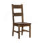 Ensemble de 2 chaises de salle à manger Classic Design transitionnel classique en bois d'hévéa massif bruni