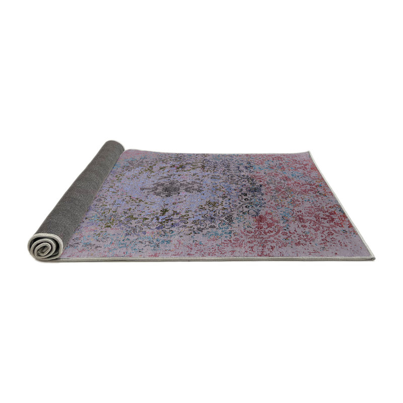 Tapis abstrait rose / mauve, Rond 6 pi