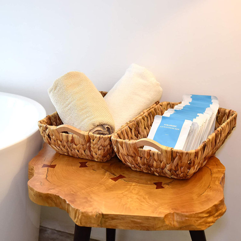 Handwoven Wicker Storage Basket, Natural