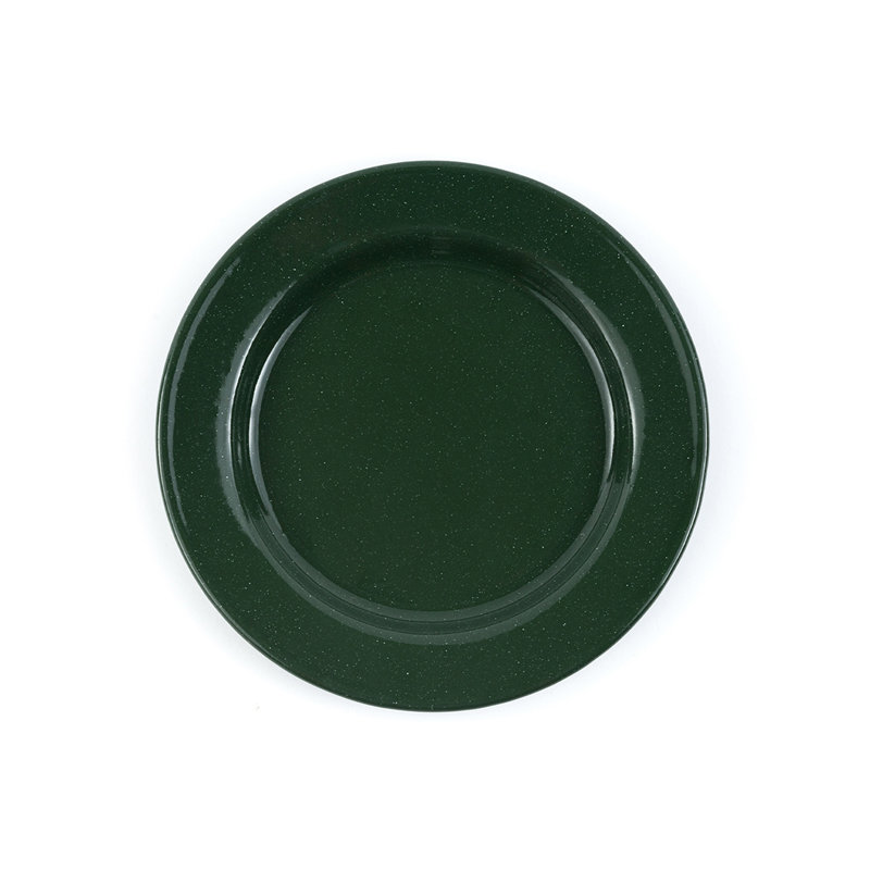 Stinson Enamelware Dinner Plate, Forest Green
