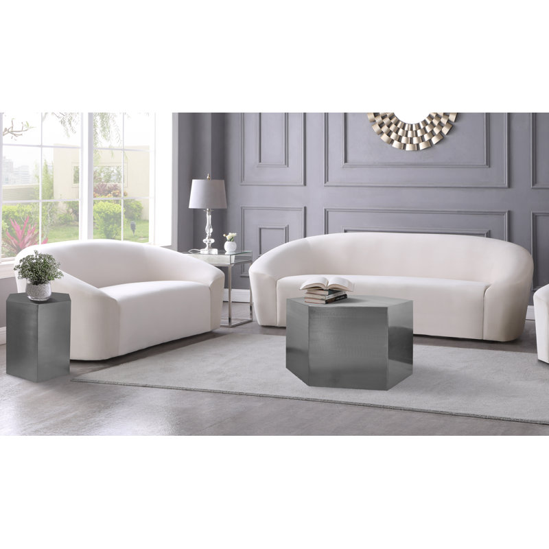 Elkins Park Coffee Table, Brushed Chrome