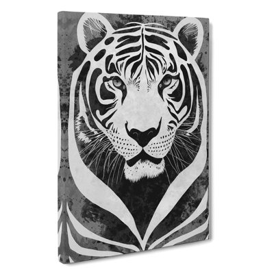 Monochrome Tiger No.4 - Wrapped Canvas Graphic Art