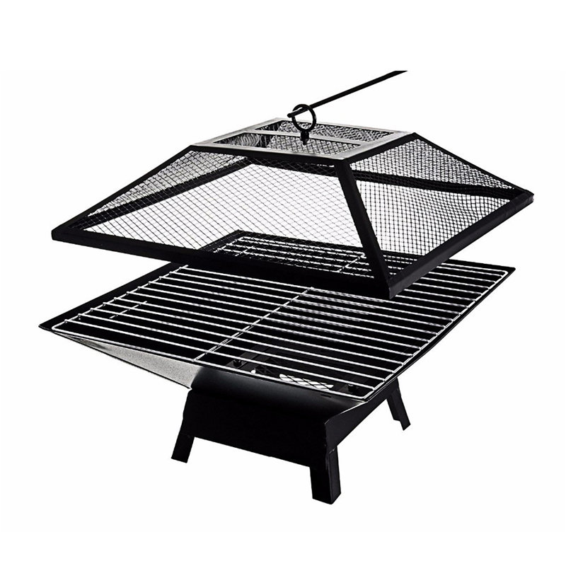 Petit foyer carré portable BBQ Party