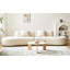 Canapé incurvé en velours avec coussins décoratifs, canapé ergonomique en mousse haute densité