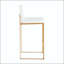 Tabouret de bar contemporain à dossier haut de 76 cm (30 po) en acier doré - Ensemble de 3-1148580920-1148580922