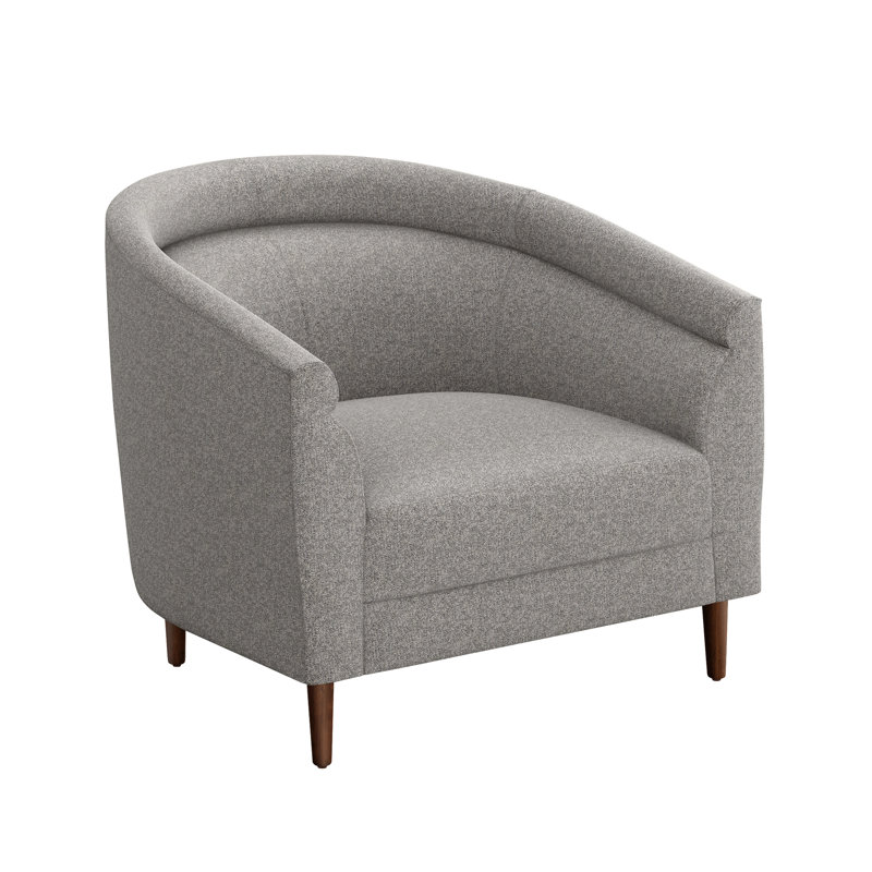 Capri Barrel Chair, Walnut, Pure 100% Polyester