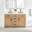 Meuble-lavabo double avec base en bois Gavino-148278213