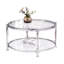 Table basse ronde moderne en verre trempé 32 po-1945251373