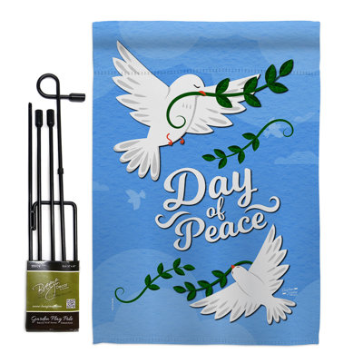 Double Sided 18.5'' H x 13'' W Polyester Flag Set