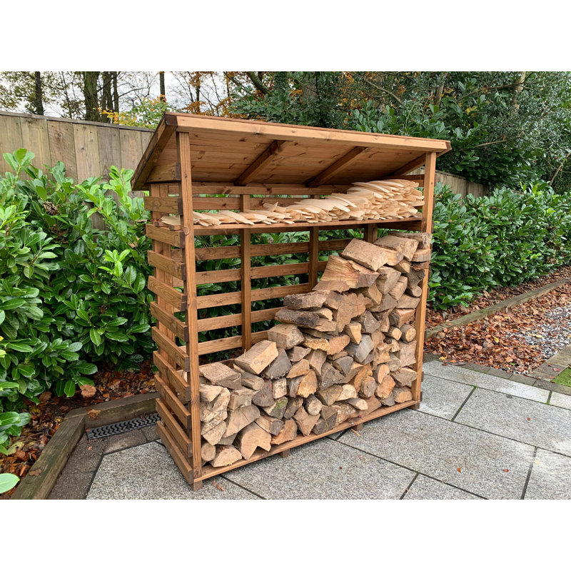 Oconner 166cm W x 66cm D Solid Wood Log Store