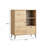 Modern Multi-Purpose Cabinet with Soft-Close Doors, Oak Finish, 35.4 x 41.3 x 16.1 inches | 100% Melamine Coated Chipboard & MDF, Metal Legs | Versatile Storage Solution for Home & Office, Wall-Mountable Design