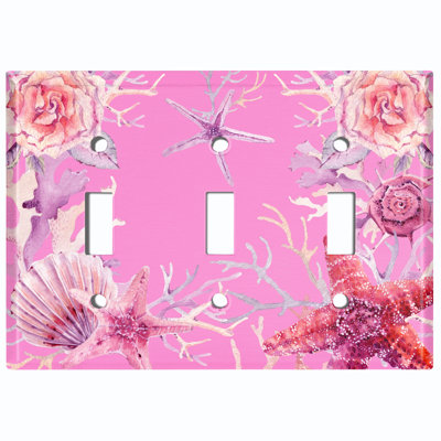 Nautical & Beach 3 - Gang Toggle Light Switch Standard Wall Plate