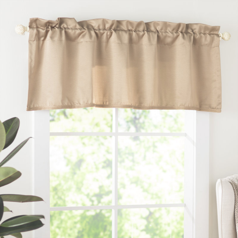 Wayfair Basics® Thermal Energy Saving Rod Pocket Curtain Valance, Stone