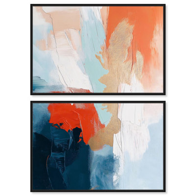 Bold and Bright II Canvas Set of 2 Contemporary Art by Art Remedy