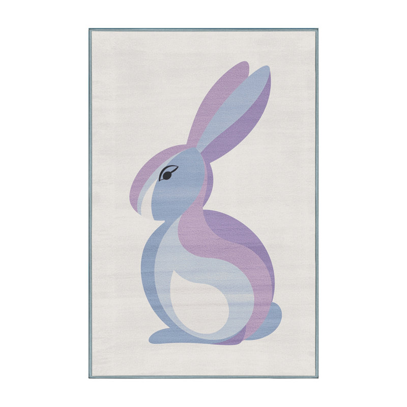 Tapis gris moderne et contemporain lavable à la machine Soho, 5 x 8