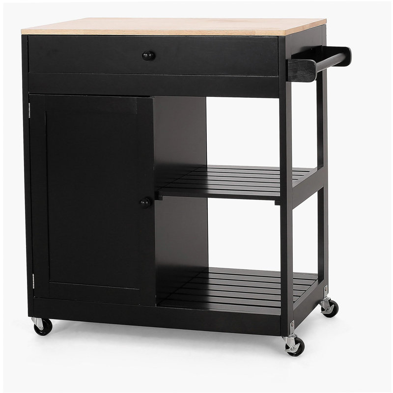 Chariot de cuisine multifonctionnel avec rangement et mobilité