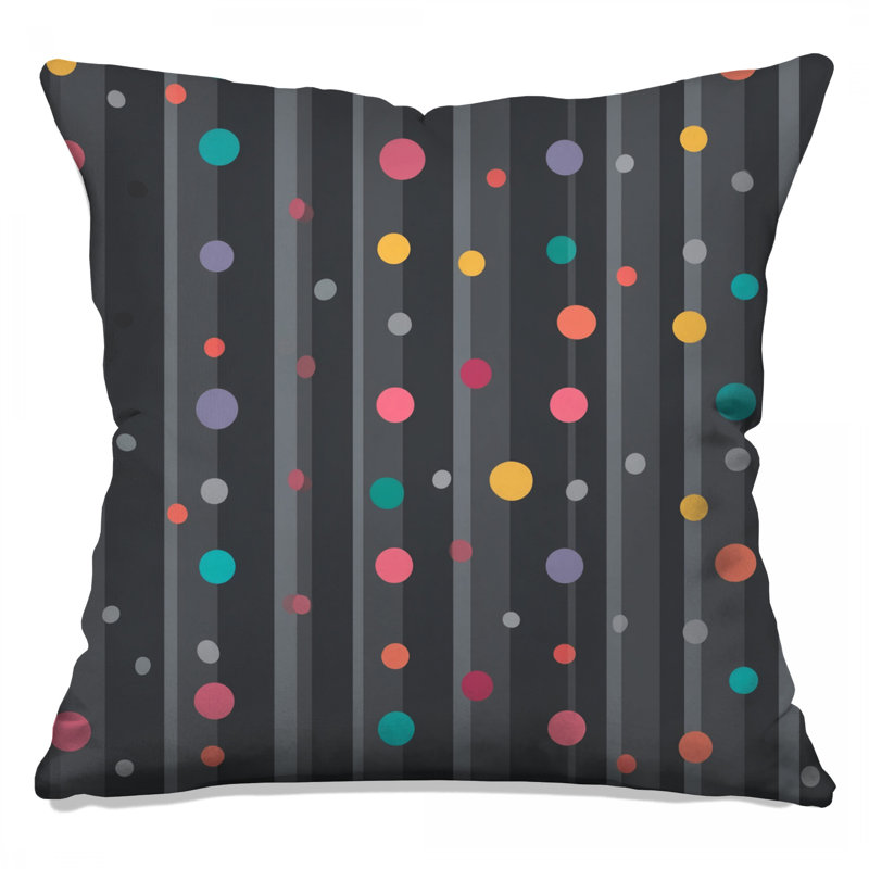 Coussin décoratif à pois, 20 x 20 inches