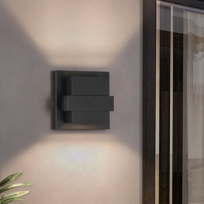 Outdoor Square Cage Dimmable LED Waterproof Wall Sconce