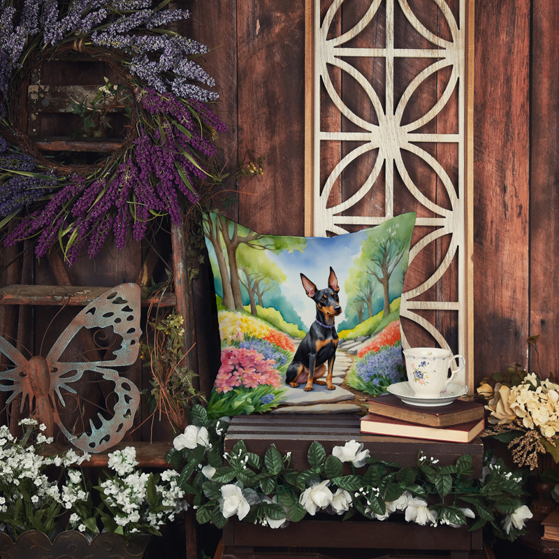 Coussin décoratif intérieur / extérieur Spring Path, H 14 po x l 14 po