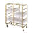 Washed Serving Cart with 3 Adjustable Trays