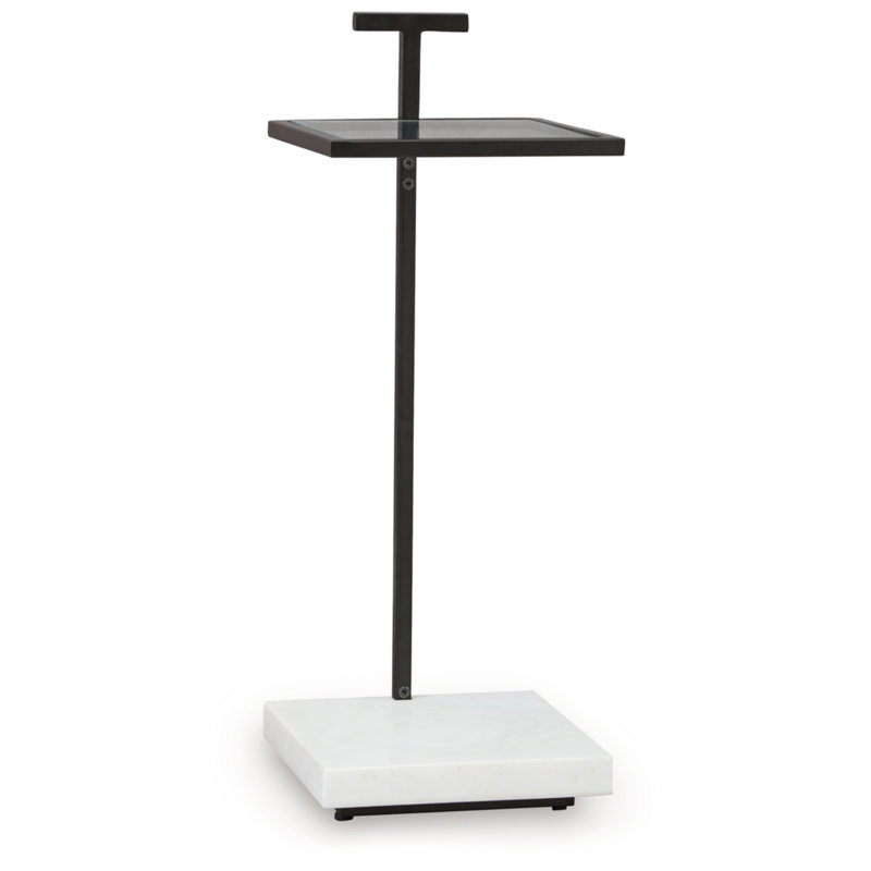 Swarup Glass Top End Table