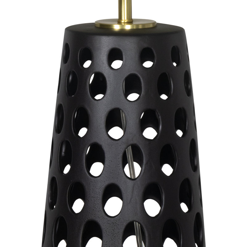 Lampe de table en céramique Kelvin, Noir