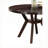 Dining Tables | Mesa de Comedor | Minimalist Dark Brown Espresso Dining Set with Storage Shelf | For Kitchen Dining Room | Rubberwood Base | Round