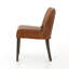 Morrow Leather Upholstered Back Side Chair in Cognac/Red Brown