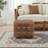 Laryn Genuine Leather Square Pouf Ottoman-41180608
