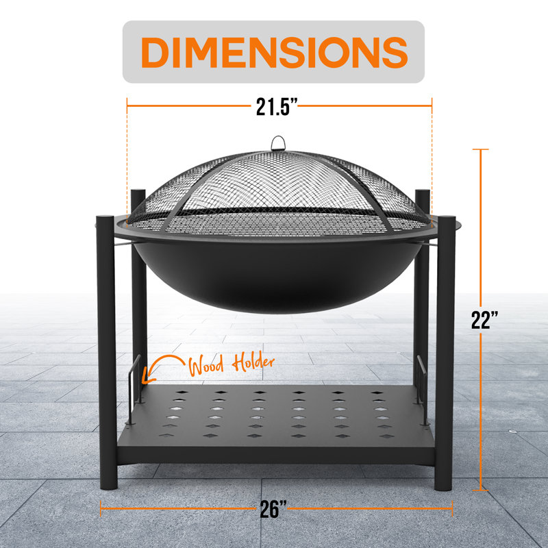 SereneLife 26'' W Kamado Charcoal Grill