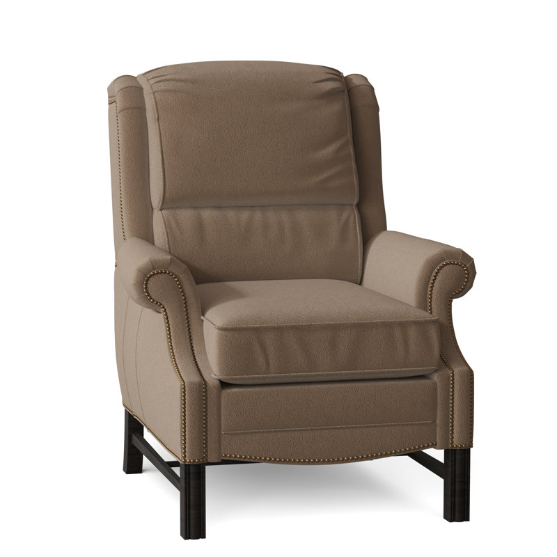 Alta Recliner, Outsider Raven Genuine Leather, Cobblestone, #9 French Natural