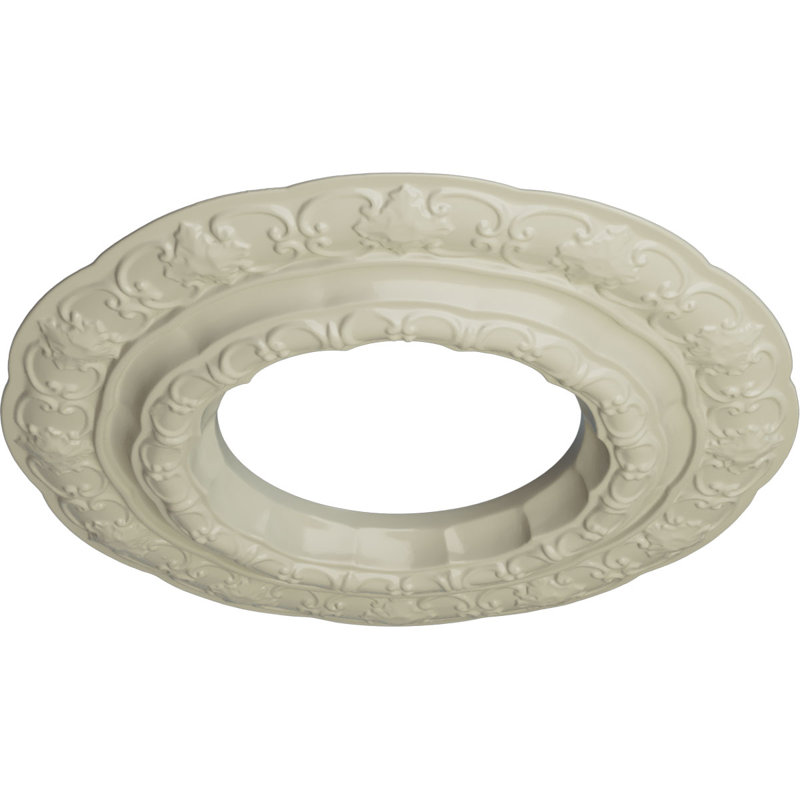 Médaillon de plafond Endurathane Apollo, DO 16 1/2 po x P 3 5/8 po x P 1 1/8 po (convient aux auvents jusqu'à 5 5/8 po), finition bronze patiné peint à la main