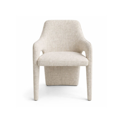 Chaise de salle à manger à accoudoirs rembourrée de luxe entièrement assemblée et rembourrée