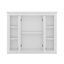 Armoire de rangement murale pour salle de bain, avec 1 tablette réglable et 6 tablettes ouvertes