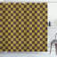 Ensemble de rideau de douche à carreaux et crochets-44330734-126597112