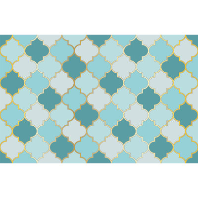 Rouleau de papier peint adhésif et adhésif l 10 pi x l 24 po turc mosque mosaic