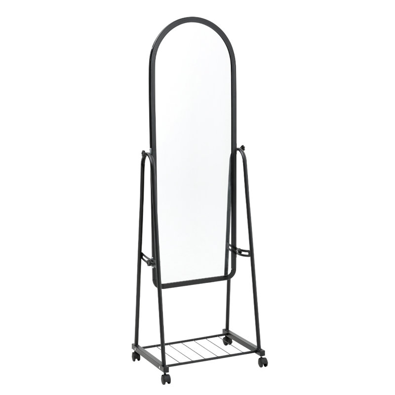 Metal Arch Floor Mirror, 160cm H x 38cm W