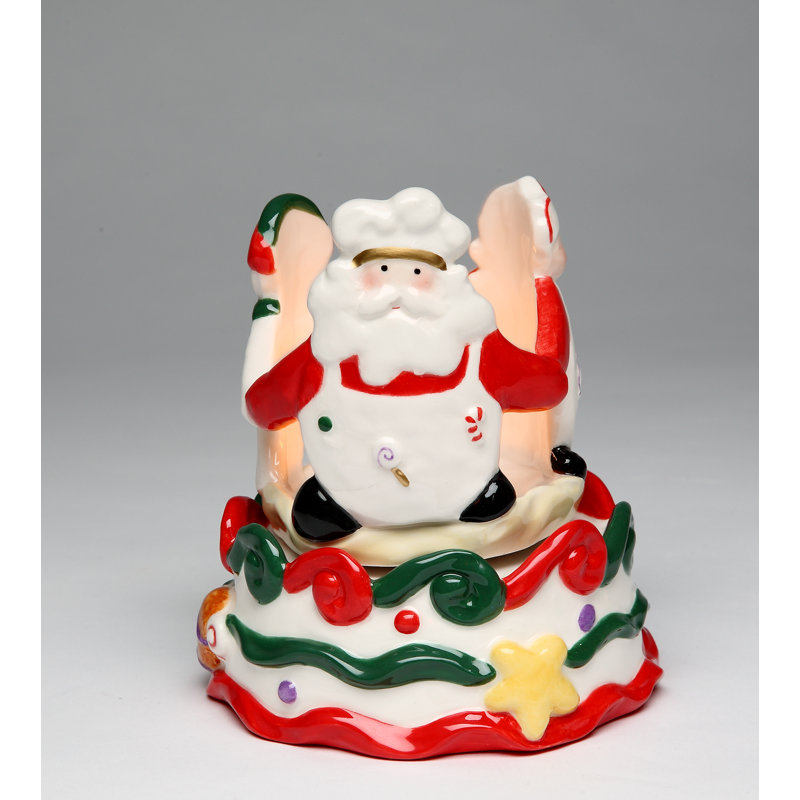 Figurine musicale Père Noël avec des amis