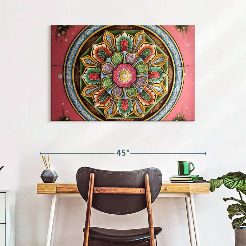 Adella Hindu Temple Ornate Ceiling, 26" H x 39" W