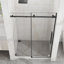 48" W x 72" H Sliding Shower Door, Frameless Sleek Glass Shower Door, 1/4" (6mm) Thick Tempered Clear Glass with Easy-clean Coating, Stainless Steel Hardware