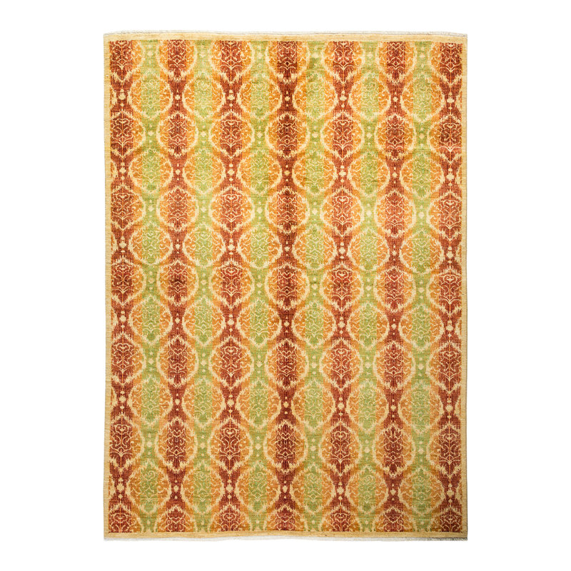 Tapis unique en laine noué à la main 6 pi 2 po x 8 pi 6 po Trintiy New Age